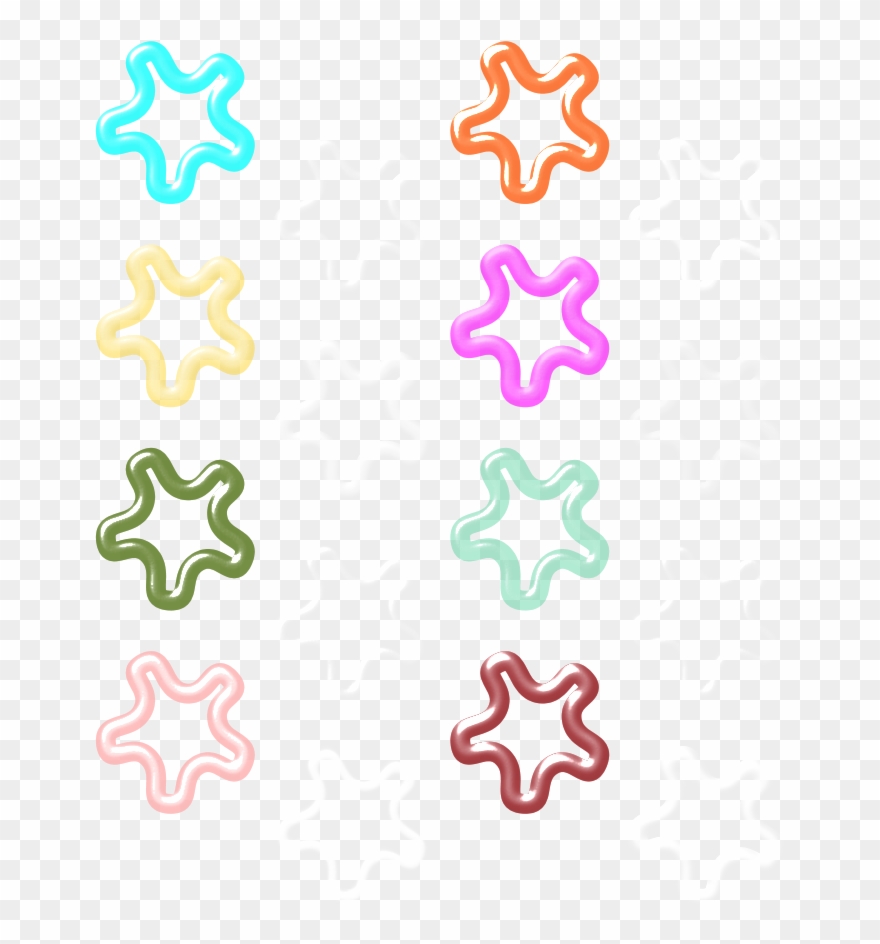 Simple Gels For Outlines Clipart, Vector Clip Art Online, - Animated Colorful Stars - Png Download