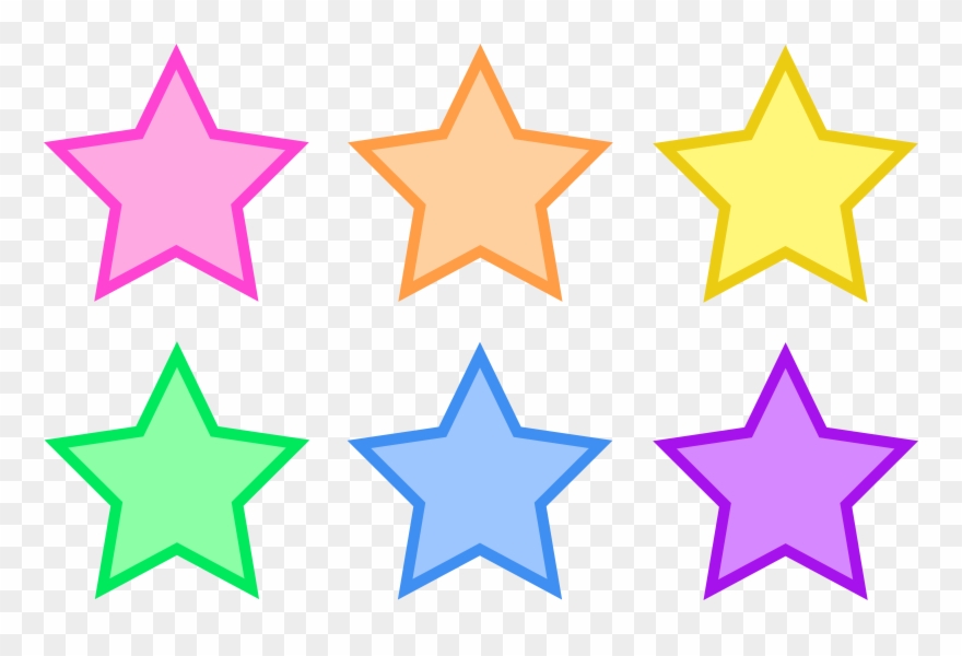 Line Of Stars Clipart 4 By Matthew - Free Printable Colored Stars - Png Download