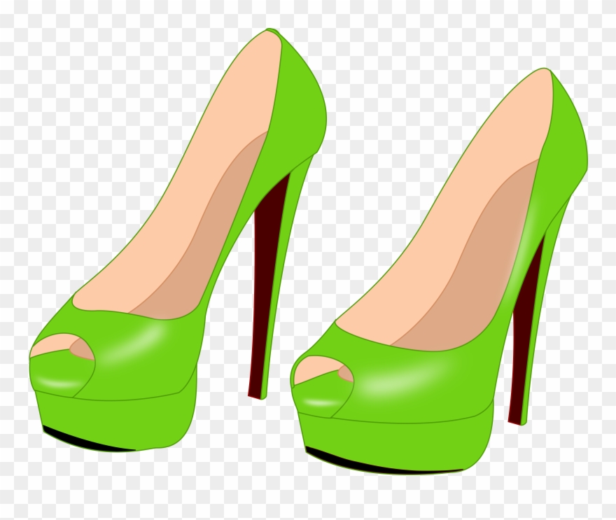 High-heeled Shoe Drawing Computer Icons - Green High Heel Clipart - Png Download