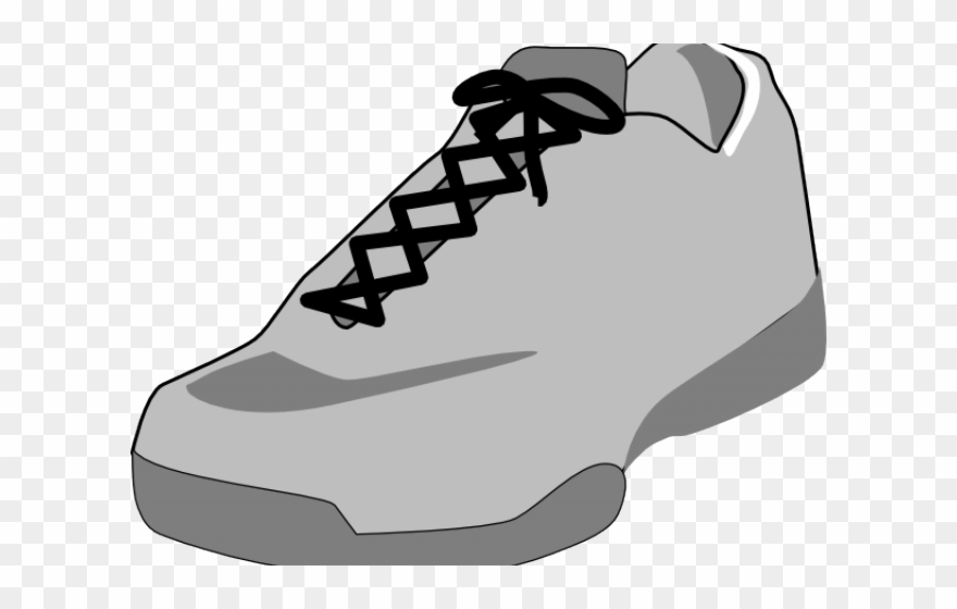 Running Shoes Clipart Baseball - Line Art Tennis Shoes - Png Download