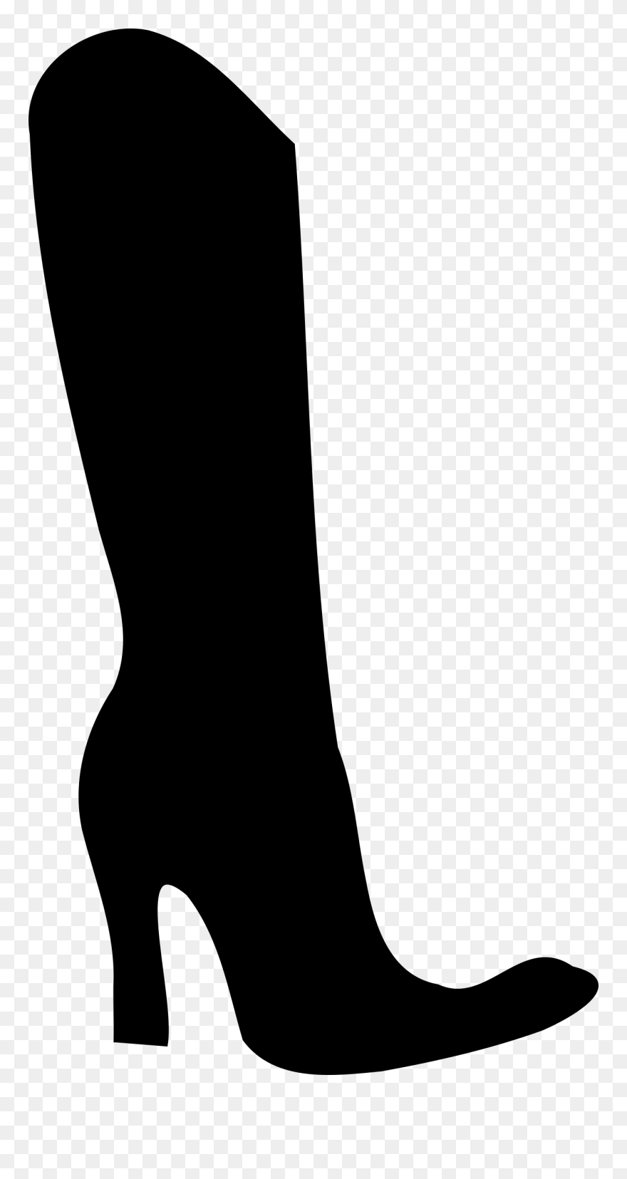 Shoe Silhouette Clip Art - Silhouette Shoes - Png Download