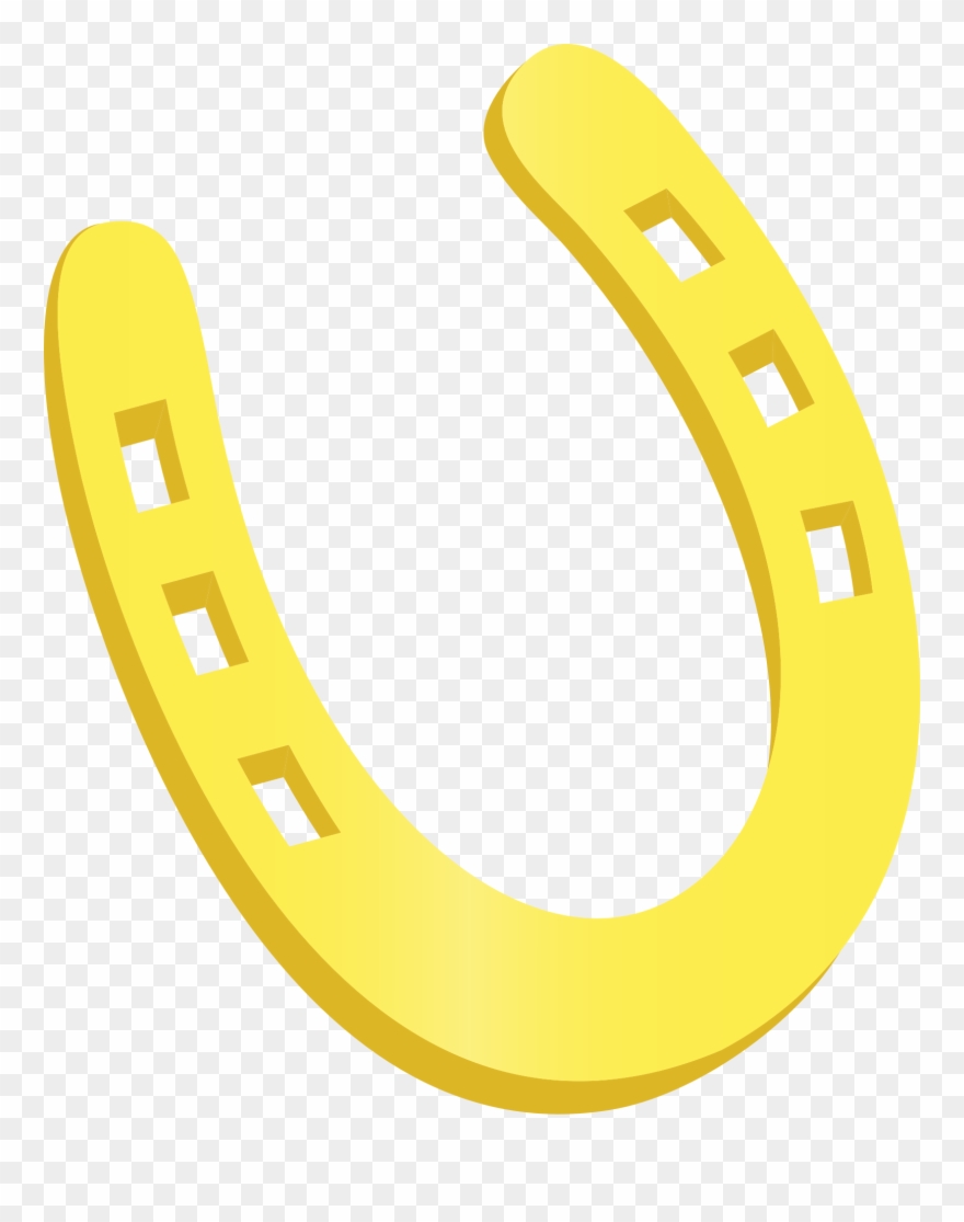 Horse Shoe Clipart Horseshoe - Gold Horseshoe Clip Art - Png Download