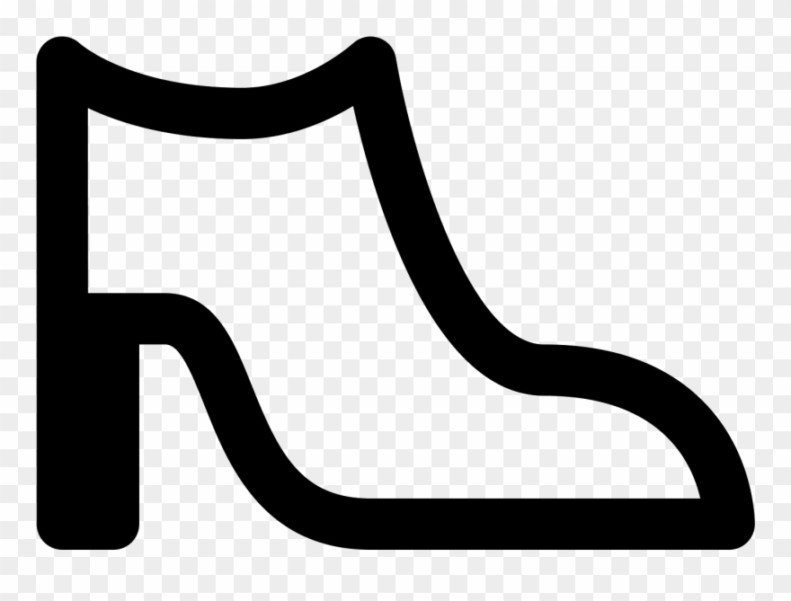 A Woman's Shoe Is Represented With A Closed Toe Boots Clipart