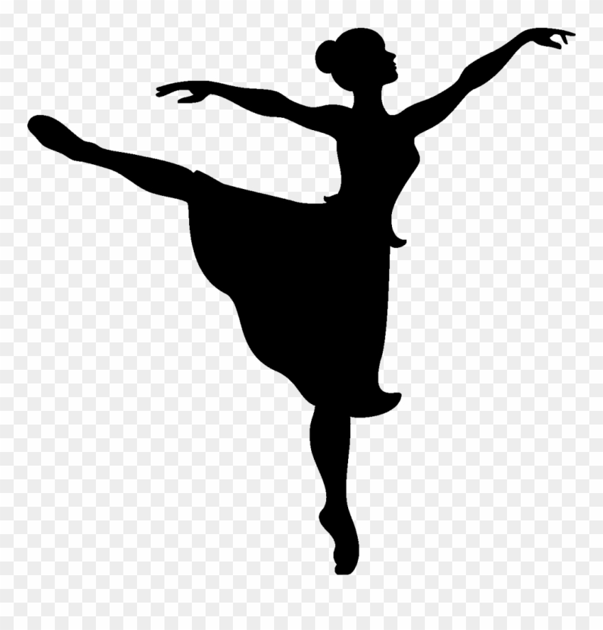 Free Ballet Clip Art Ballerina - Black And White Dancer Clipart - Png Download
