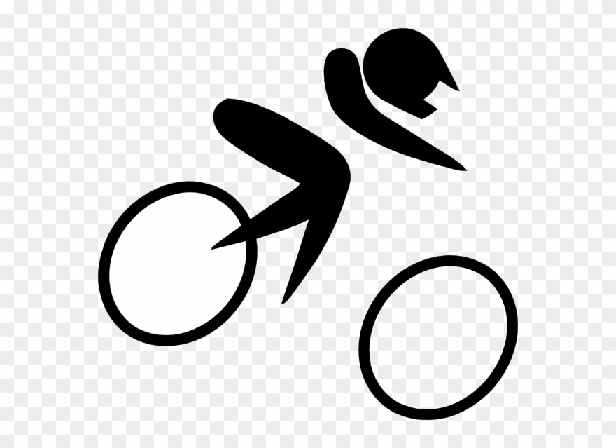 Free Vector Olympic Sports Cycling Bmx Pictogram Clip - Bmx Clipart - Png Download