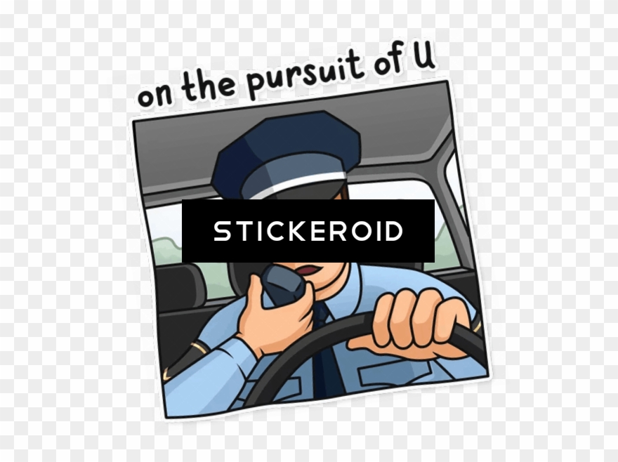 On The Pursuit Of U Police - Cartoon Clipart