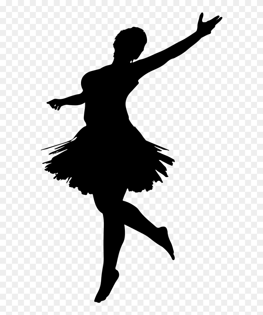 Ballet Dancer Silhouette Performing Arts - Dancing Girl Silhouette Png Clipart