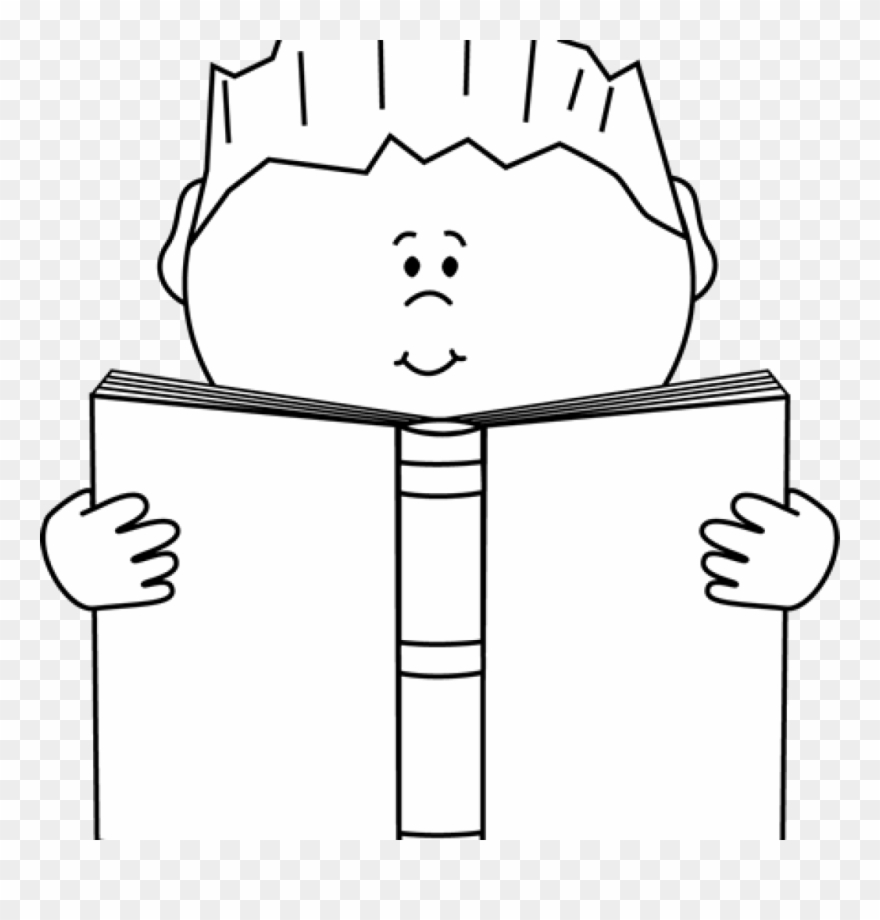 Reading Clipart Black And White Reading A Book Clip - Outline Clip Art Images Of Book - Png Download