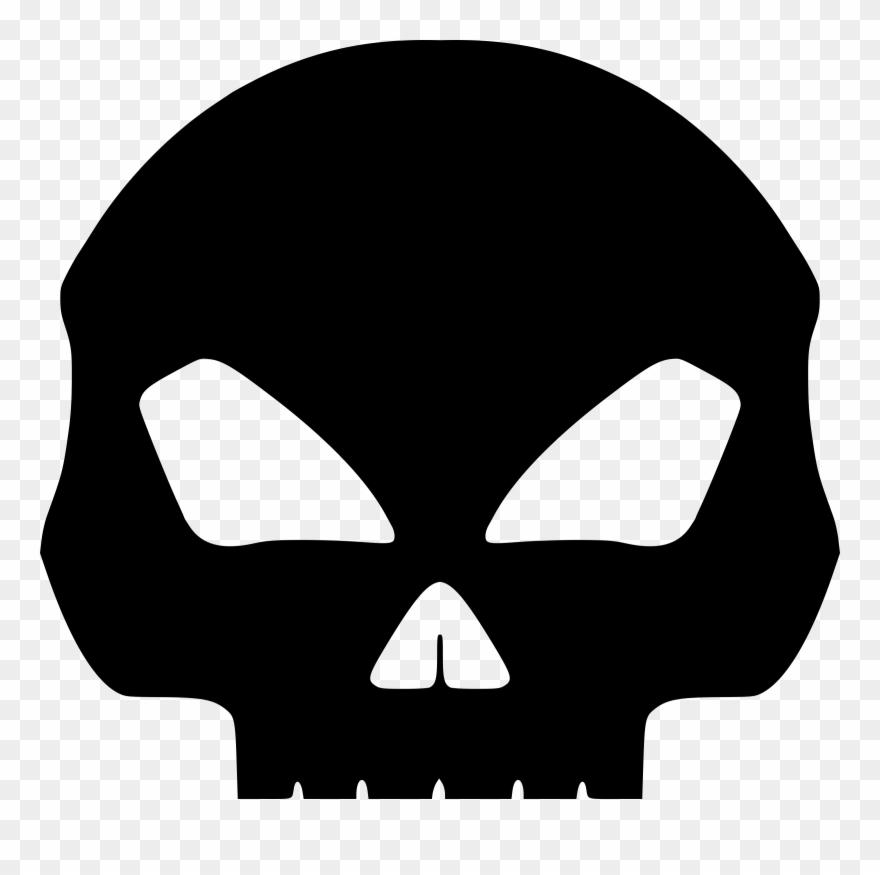 Clipart Present - Black Skull Clipart - Png Download