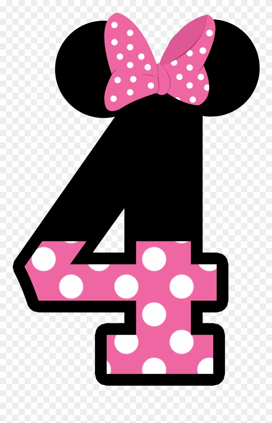 Photo By @selmabuenoaltran - Minnie Mouse Number 4 Clipart