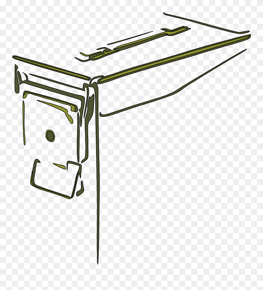 Ammo Can Black White Line Art 999px 137 - Ammo Can Clip Art - Png Download