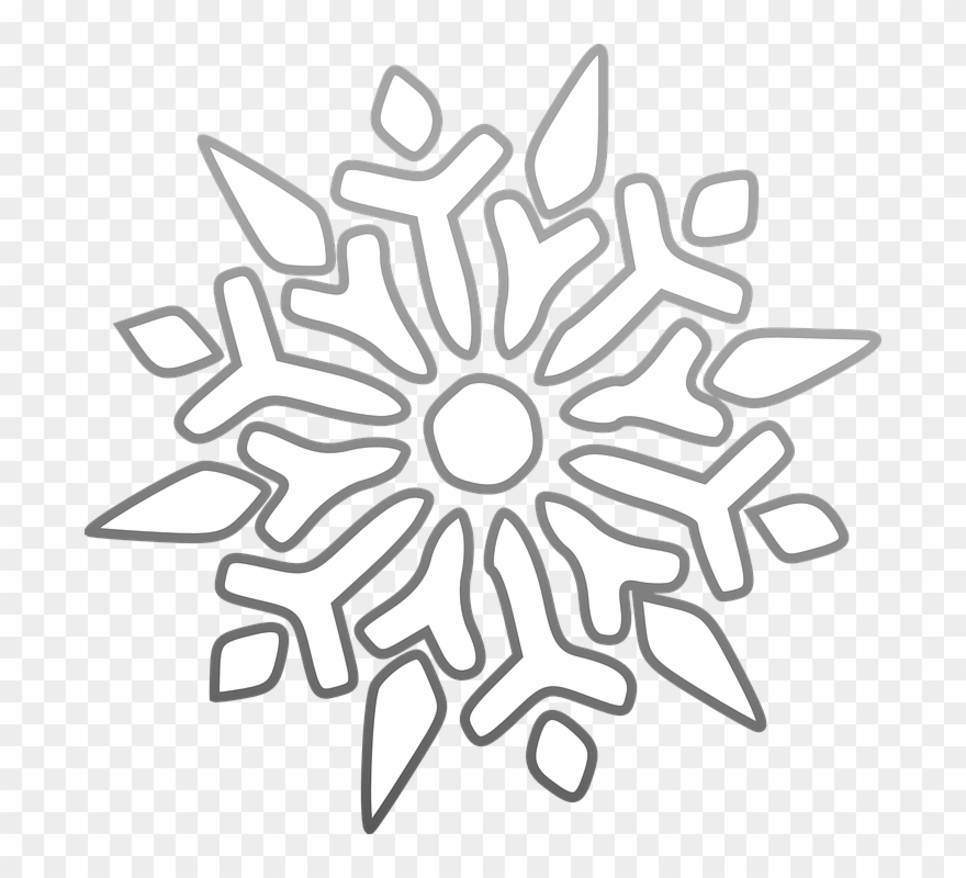 Snowflake Clip Art - Easy Mandala Snowflakes. Glowing Coloring Patterns - Png Download