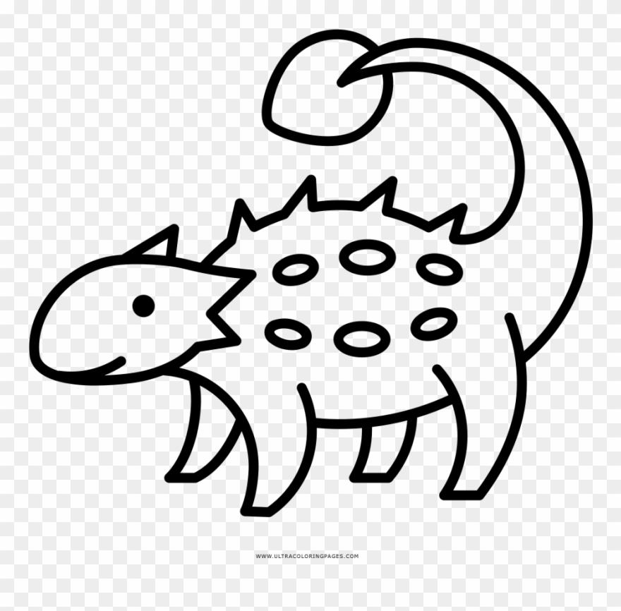 Clip Art Library Library Coloring Page Ultra Pages - Ankylosaurus Coloring Page - Png Download