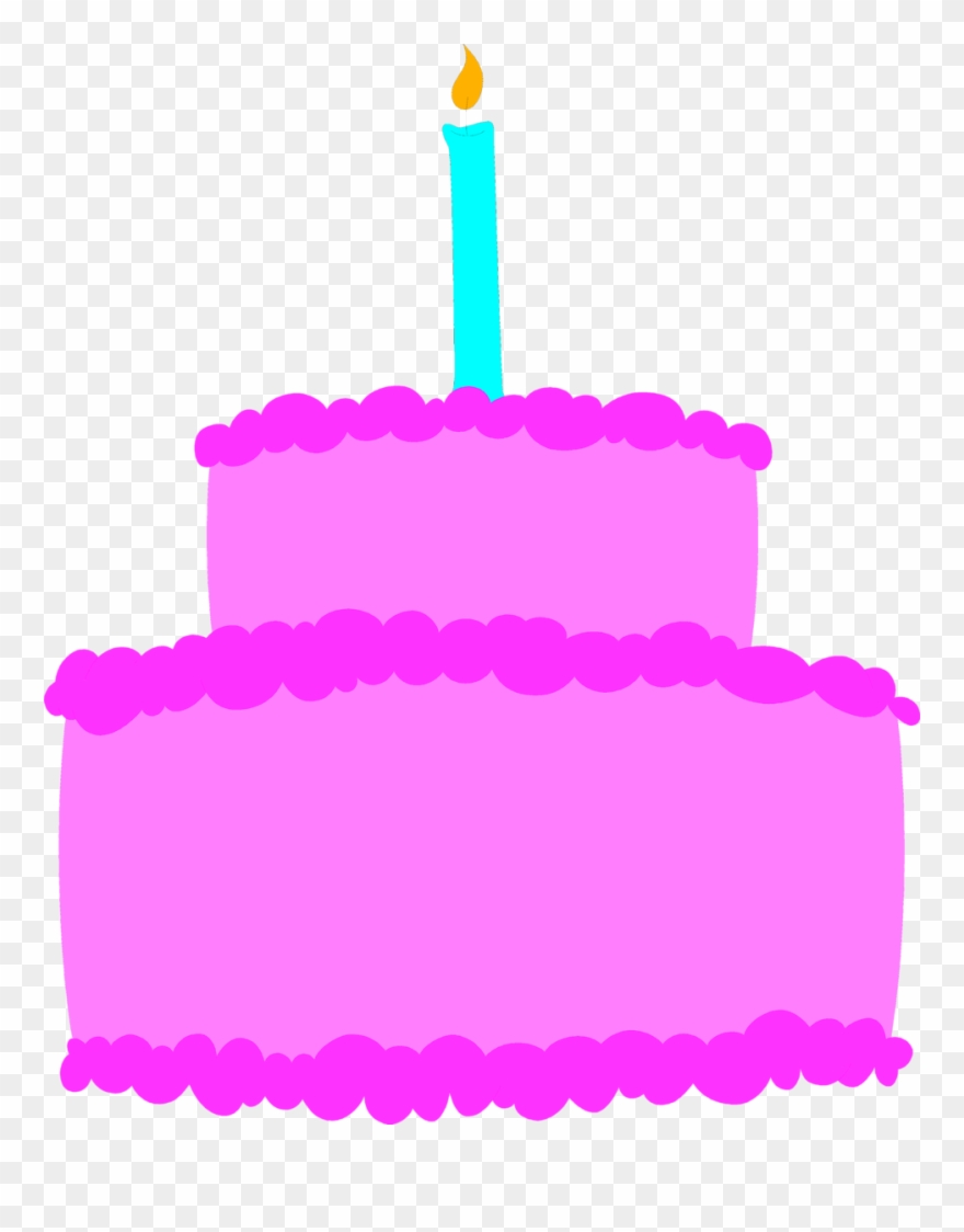 Purple Clipart Birthday Cake - Pink Birthday Cake Clip Art - Png Download