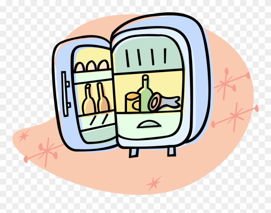 Refrigerator Fridge With Open Door - Refrigerator Clipart