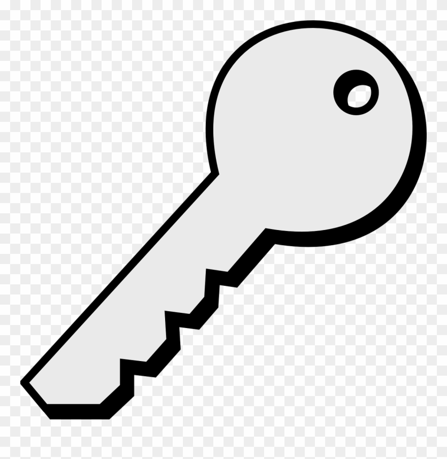 Key Clipart Black And White - Png Download