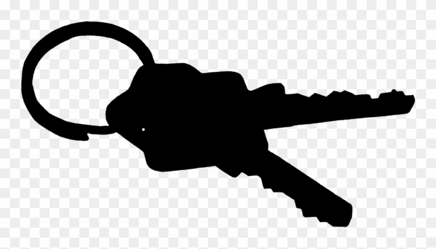 Key Keychain House Keys Door Key Keys Metal - Llaves Silueta Png Clipart