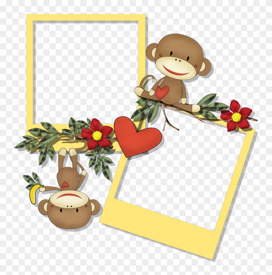 Cheyokota Digital Scraps - Monkey Photo Frame Png Clipart