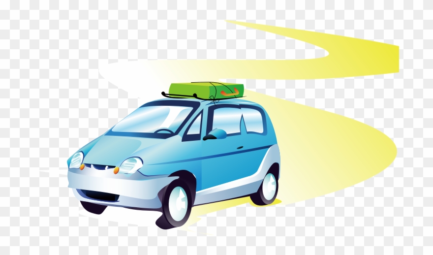 Clipart - Travel Car - Travel Vector - Png Download
