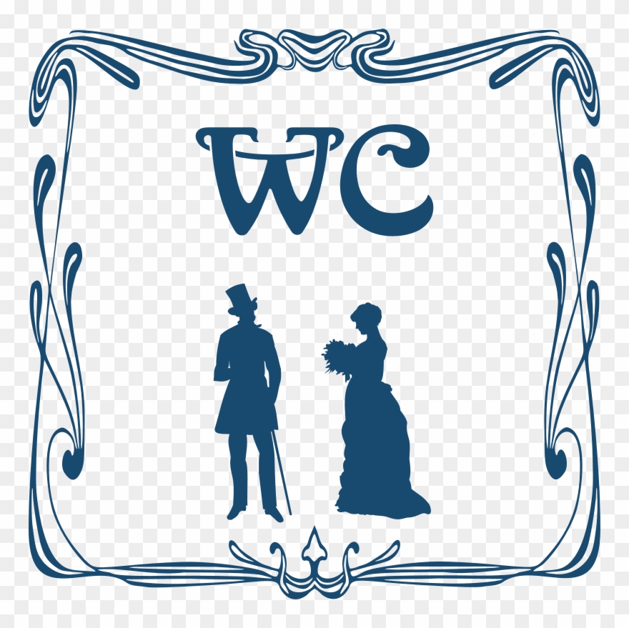 Wc Sign Vintage Clipart