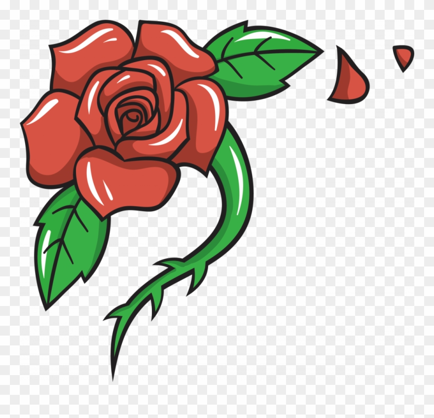 Unique Pics Of Cartoon Roses Garden Beach Rose Clip - รูป ดอก กุหลาบ การ์ตูน - Png Download