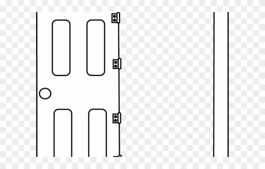 Door Clipart Black And White - Clip Art - Png Download