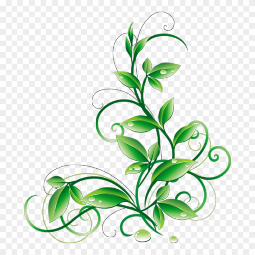 Floral Clip Art - Green Color Flower Png Transparent Png