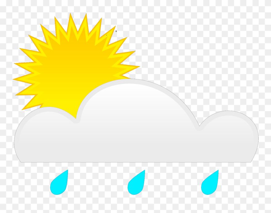 Spite Sun Rain - Sun And Rain Clipart