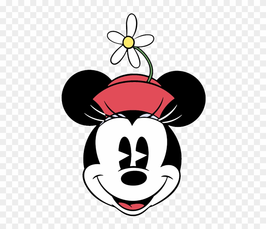 Clip Art Of Disney's Classic Minnie Mouse - Vintage Minnie Mouse Head - Png Download