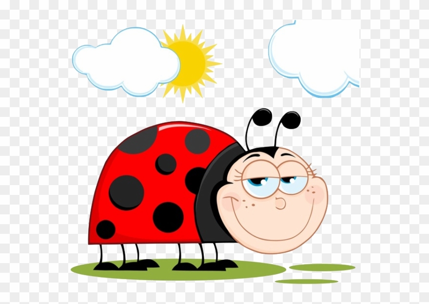 Transparent Ladybug Garden Clipart Jpg Black And White - Funny Bug - Png Download