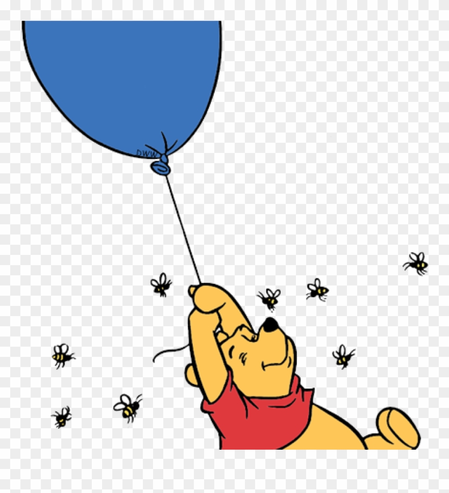 Classic Winnie The Pooh Clipart Classic Winnie The - Winnie The Pooh And Balloon - Png Download