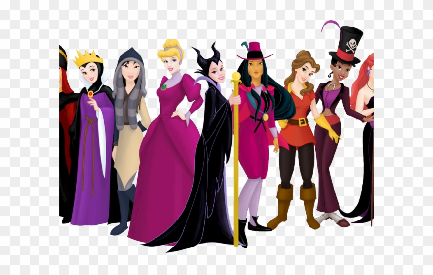 Disney Princesses Clipart Clip Art - Disney Villains Costume - Png Download