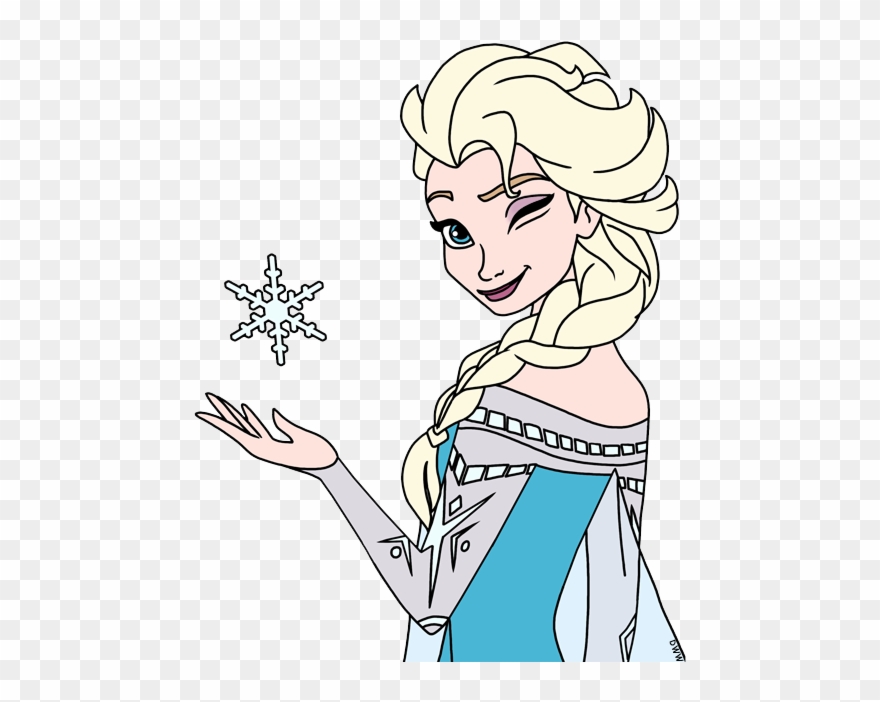 Elsa Snowflake Elsa Smiling Elsa Winking - Elsa Clipart - Png Download