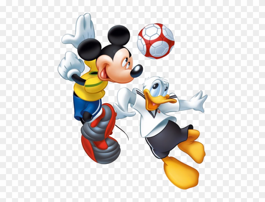 Disney - Mickey Y Donald Futbol Clipart