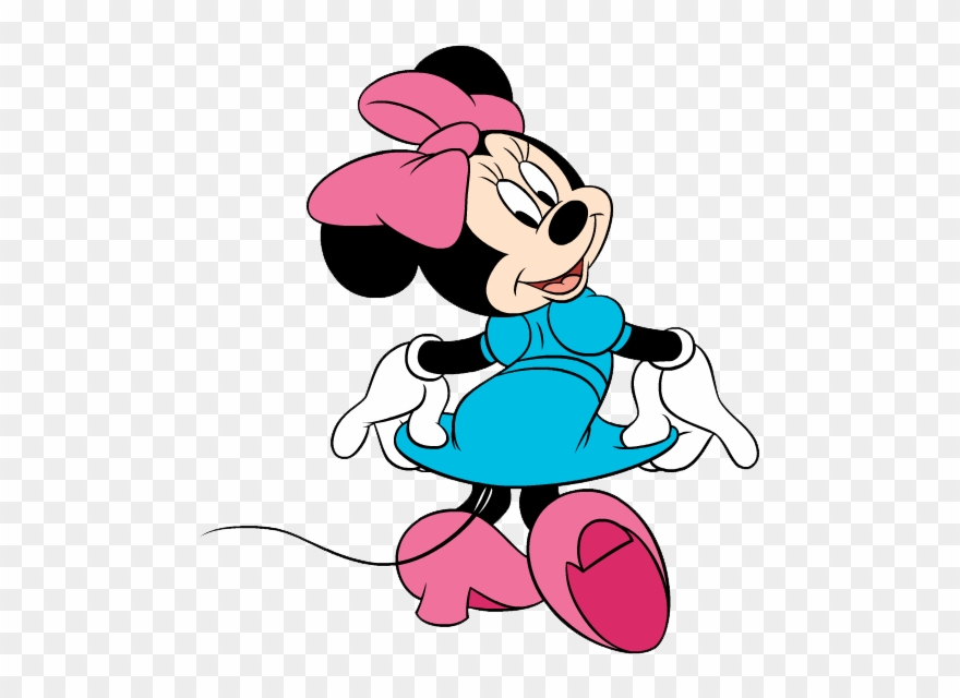 Minnie Curtsie Backwards - Minnie Mouse Wallpaper Iphone Clipart