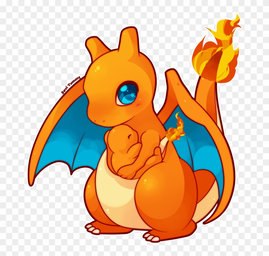 Picture Black And White Charmeleon Drawing Chibi - Charmander Chibi Clipart