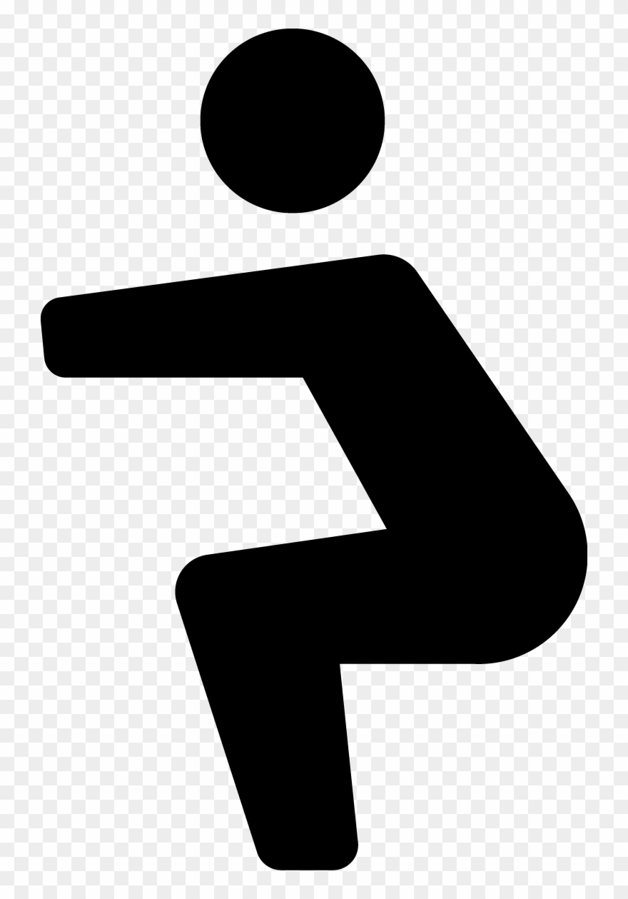 Squatting - Squats Clipart - Png Download