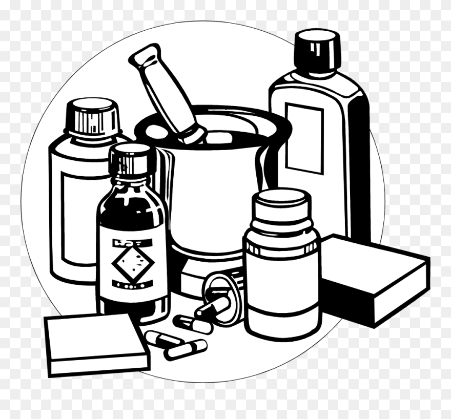 Banner Transparent Library Free Imagesdownload Images - Medicine Black And White Clipart