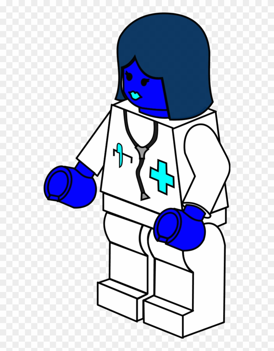 Doctor Female Lego - Doctor Coloring Page Clipart
