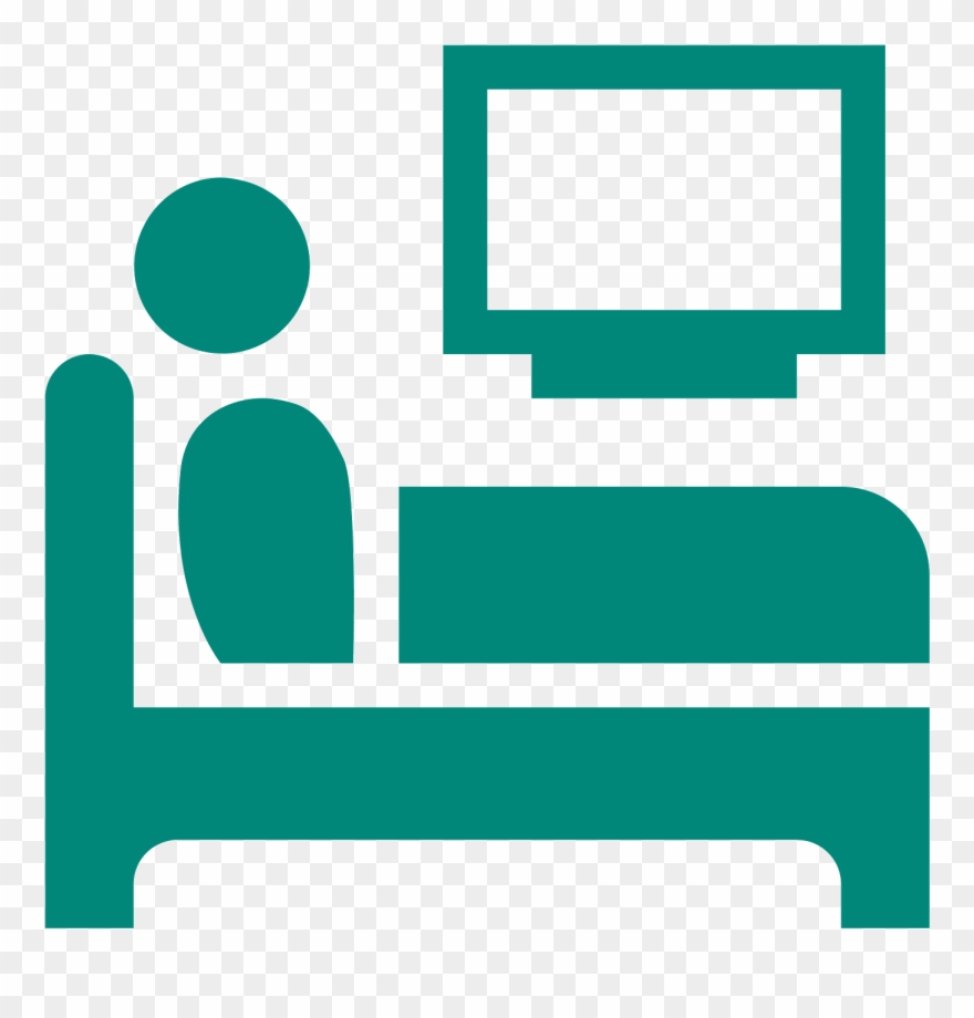 Clipart Sleeping Hospital Bed - Png Download