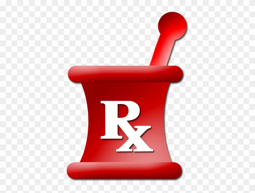 Rx Symbol - Red Mortar And Pestle Clipart