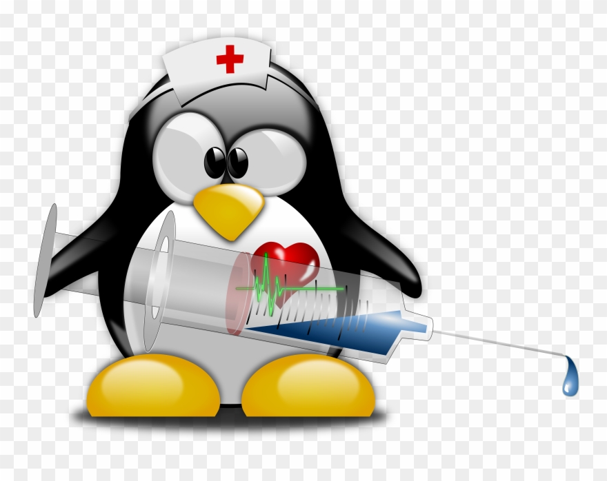 Free Tux Nurse 1 - Penguin Get Well Soon Clipart