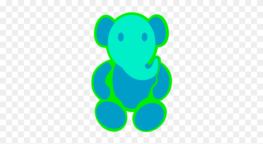 Elephants Coreldraw Animal Teddy Bear Droide - Clip Art - Png Download