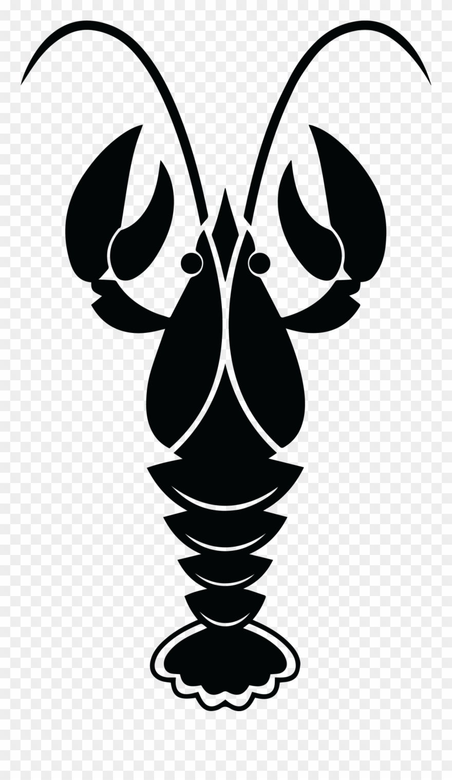 Clip Art Transparent Crawfish Clipart Black And White - Png Download