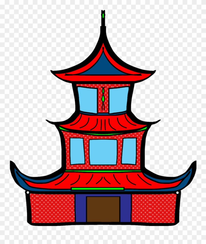 Pagoda Clipart Chinese - Dibujo Pagoda China - Png Download