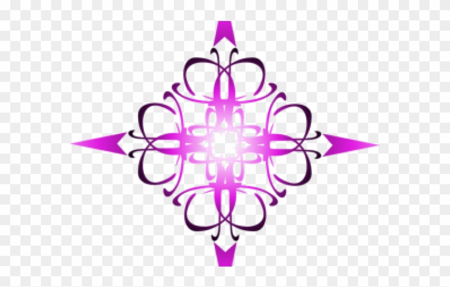 Compass Clipart Pink - Clip Art Cute Compass Rose - Png Download