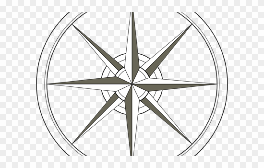 South Clipart Compass Symbol - Compass Rose - Png Download