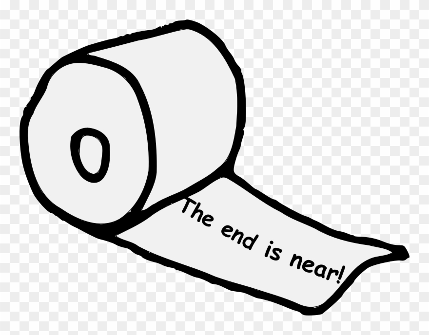 Medium Image - End Is Near Toilet Paper Clipart