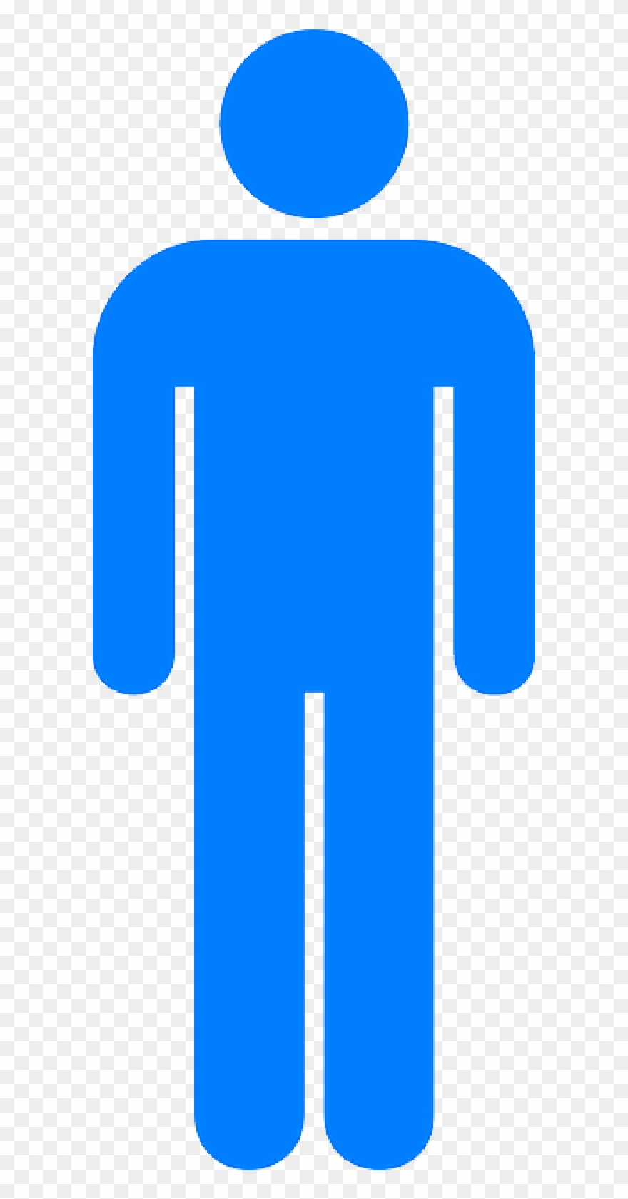 Blue Man Toilet Public Domain Pictures Free - Bathroom Man Png Clipart