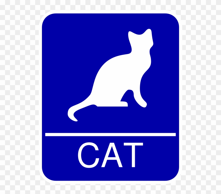 Cat Restroom Sign Clipart